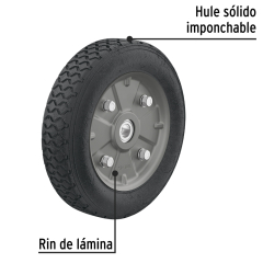 RUEDA P/CARRO T/ YEGUA COMPLETA PRETUL (TRUPER) IMPONCHABLE 9