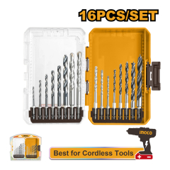 BROCA METAL/MULTIFUNCION/MADERA INGCO JGO.16 PZAS #AKDL11606