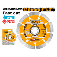 DISCO DIAMANTADO SEGMENTADO INGCO SECO 115 (4.1/2