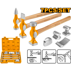 MARTILLO DESABOLLAR INGCO M/NOGAL AMERICANO JGO.7 PCS #HBAFH0712