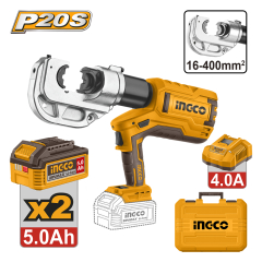 PRENSA TERMINAL INGCO HIDRAULICA INALAMBRICA INDUSTRIAL 20V C/CARGADOR C/2 BATERIAS 5 AH #CTLI2005