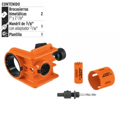 SIERRA COPA TRUPER BIMETALICA 4 PIEZAS P/INSTALAR CERRADURAS # KITB-4X  C/PLANTILLA  (11877)