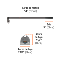 AZADON TRUPER FORJADO # 1 1,6 LBS C/MANGO FIBRA # AL-1M  (10615)