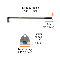 AZADON TRUPER FORJADO # 0 1,5 LBS C/MANGO FIBRA # AL-0M  (10612)