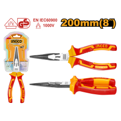 ALICATE INGCO PUNTA LARGA INDUSTRIAL AISLADO  200M/8