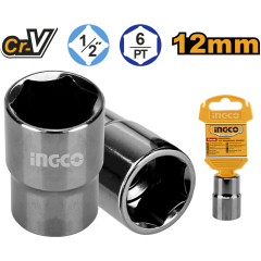 LLAVE DADO INGCO 6 PTA 1/2 DR  12 MM # HHAST12121