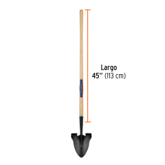 PALA TRUPER REDONDA ACERO CARBONO C/MANGO MADERA 45