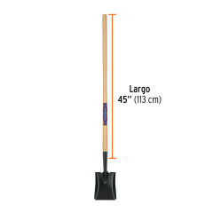 PALA TRUPER CUADRADA ACERO CARBONO C/MANGO MADERA 45