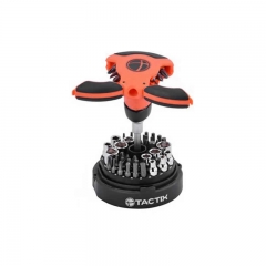 LLAVE CON CHICHARRA TACTIX  1/4 DR. # 900242 46 PIEZAS