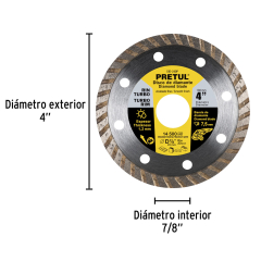 DISCO CORTAR PRETUL (TRUPER) DIAMANTADO TURBO # DID-240P  4