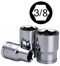 LLAVE DADO CROSSMAN 3/8 DR  6 PTA  # 98-136  23 MM