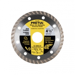 DISCO CORTAR PRETUL (TRUPER) DIAMANTADO TURBO # DID-245P  4.1/2