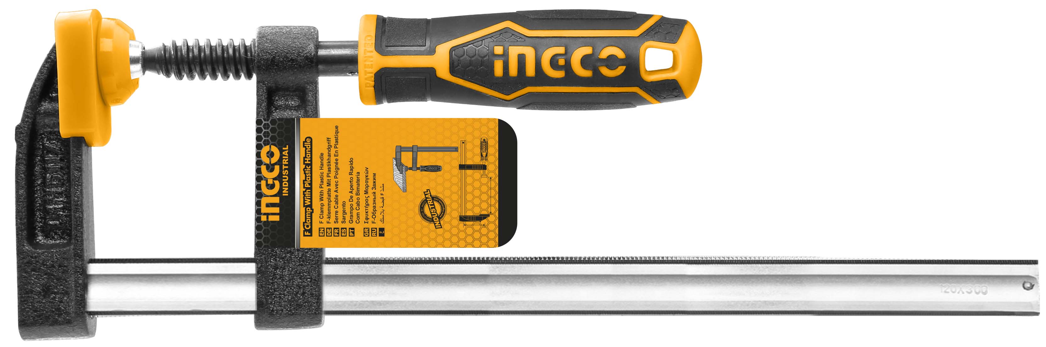 PRENSA CARPINTERO INGCO T/SARGENTO 500 X 120 MM # HFC021202