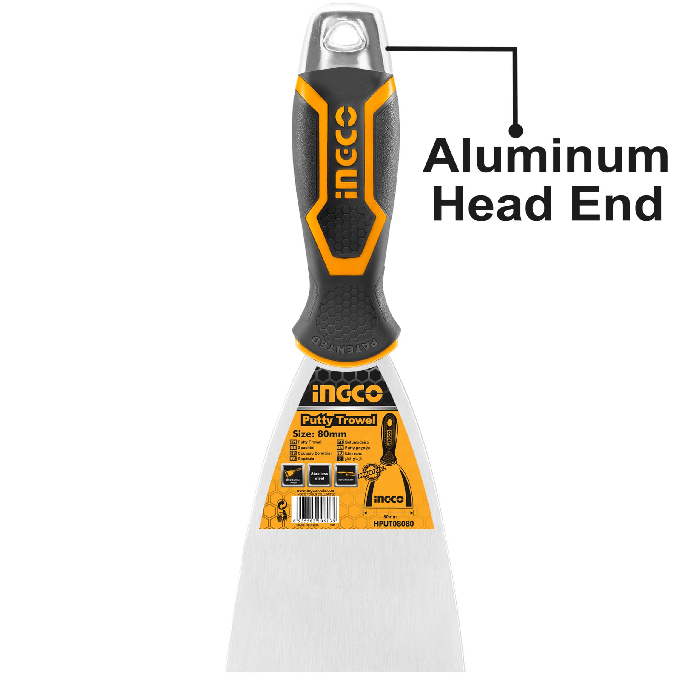 ESPATULA INGCO MANGO PLASTICO 80 MM # HPUT08080