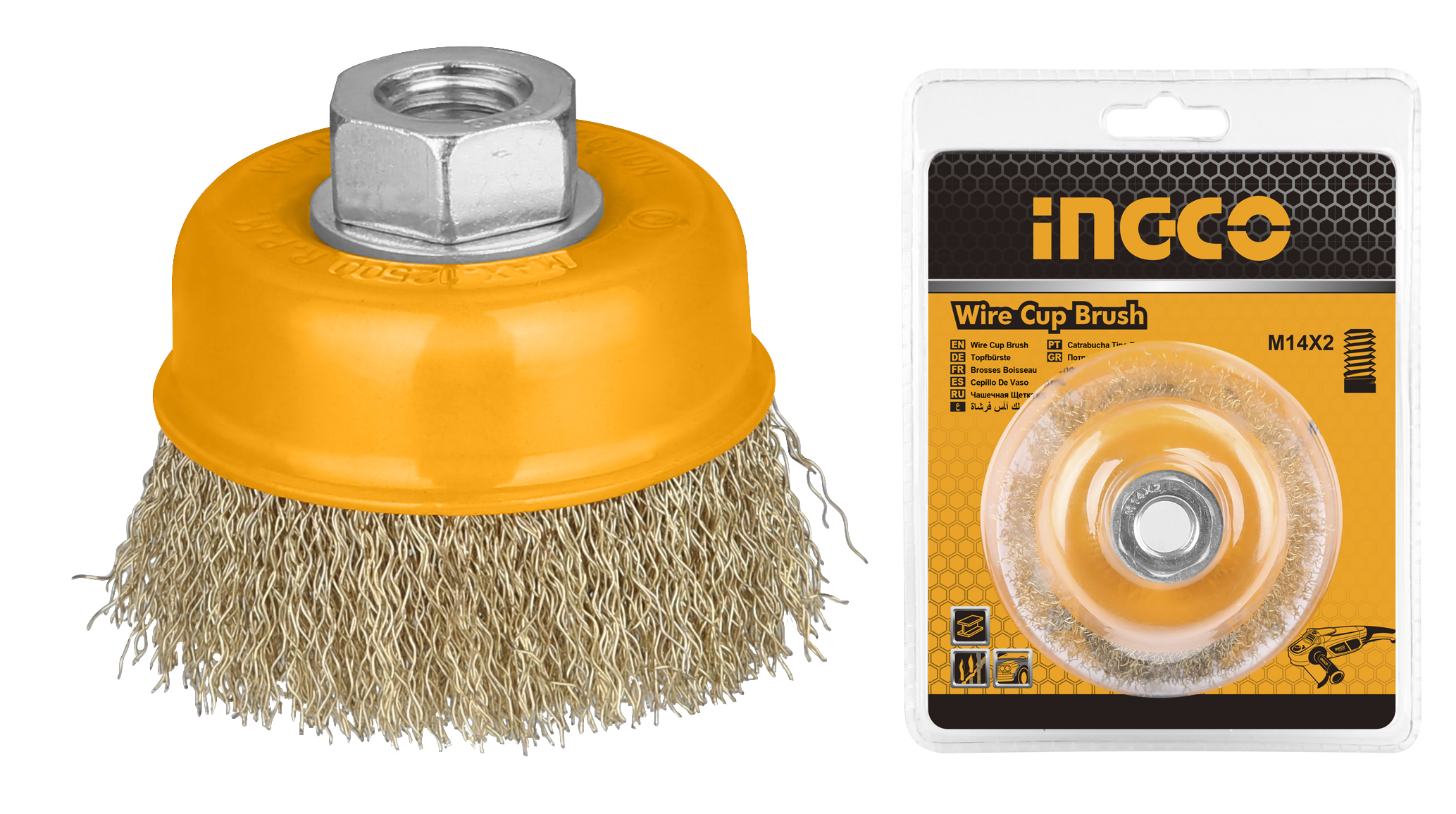 ESCOBILLA INGCO DE COPA P/ESMERIL LISA  FINA 125 MM # WB11251