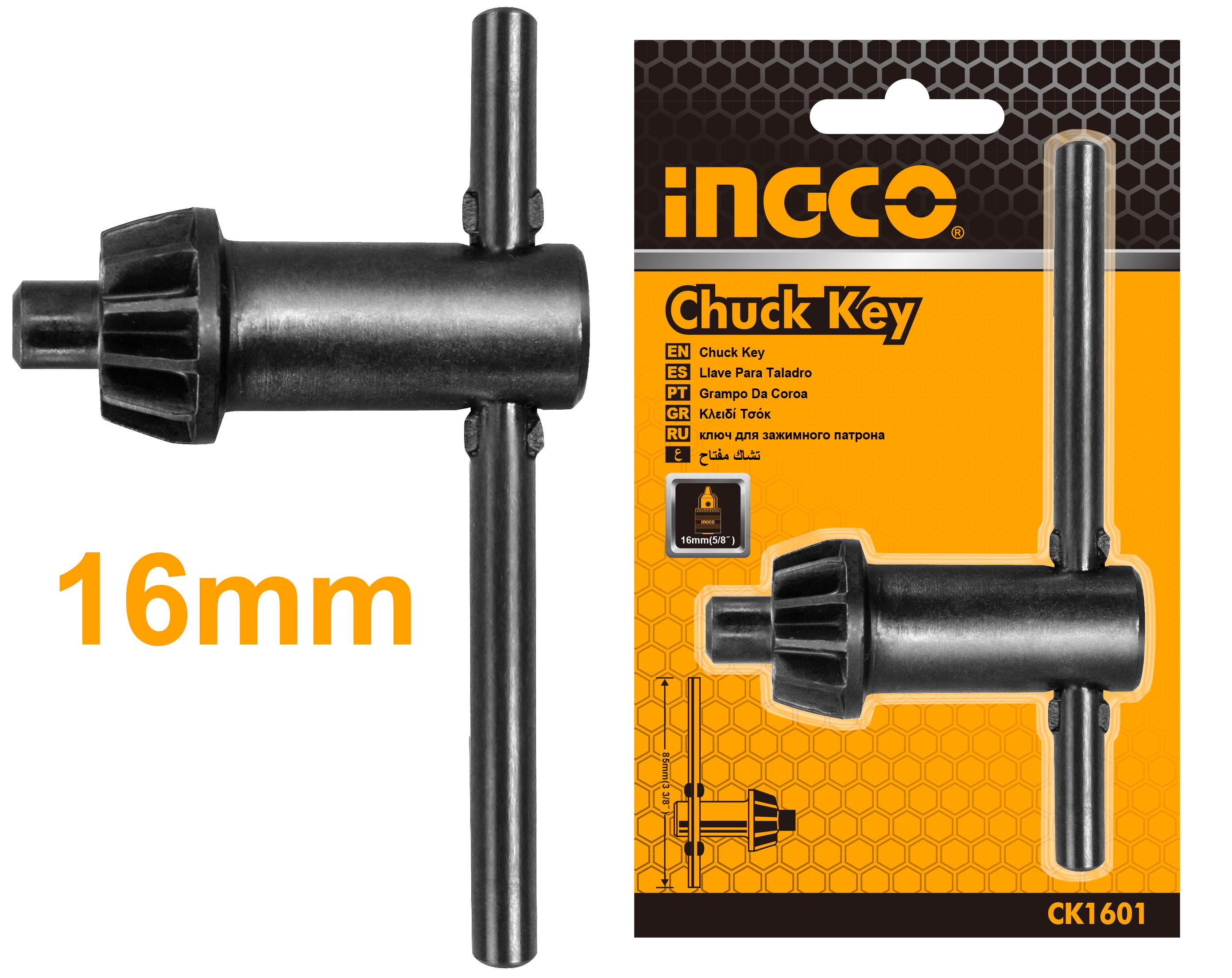 LLAVE PARA PORTABROCA INGCO 16 MM # CK1601